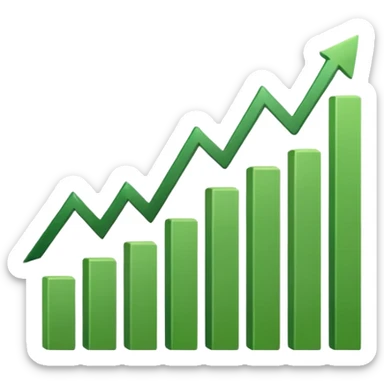 dollar graph sticker