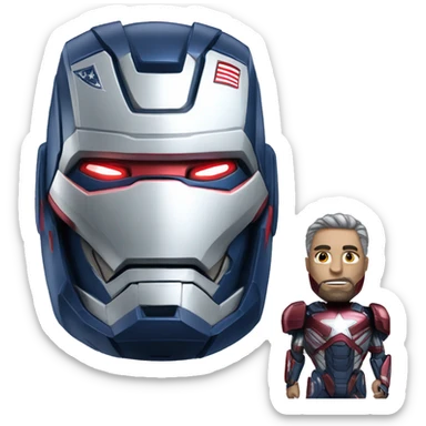 War machine with the iron patriot  sticker