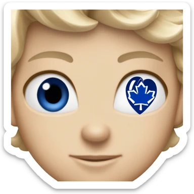 Diamond-heart with the Toronto Maple Leafs logo in the center of the heart. sticker