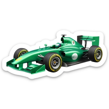 f1 car green sticker