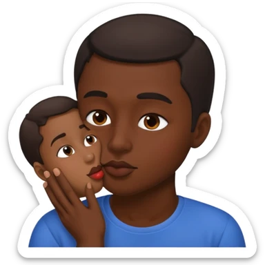 Can u make a🧑🏽‍🦲with a kissing face  sticker