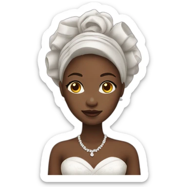 Nigerian woman in wedding attire sticker