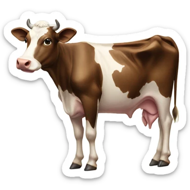 Cow with wingless sticker