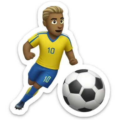 Soccer player yellow canary sticker