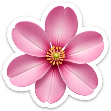 A bright spring blossom with soft pink petals opening gently sticker