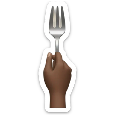 a fork being held by someone sticker