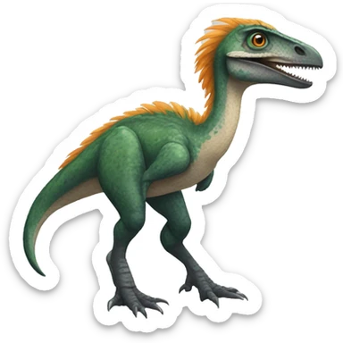 Feathered dinosaur bird velociraptor  sticker