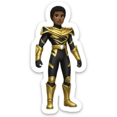 black gold power ranger full body sticker
