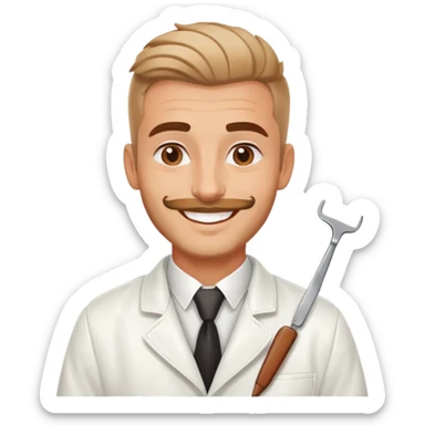 a happy croatian barber  sticker