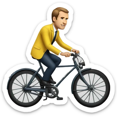 macron sur vélo sticker