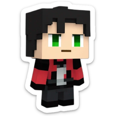 Kurosaki Ichigo estilo minecraft dando pulgar arriba sticker