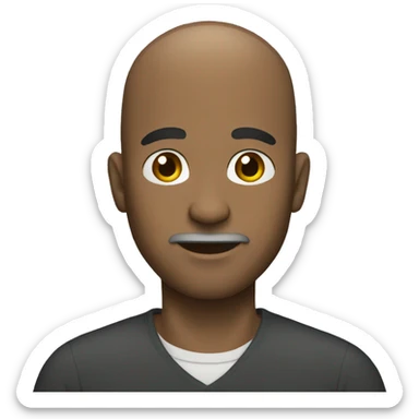 bald black man with a slight gray beard sticker