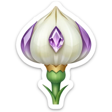 Flower, gem and garlic emoji sticker