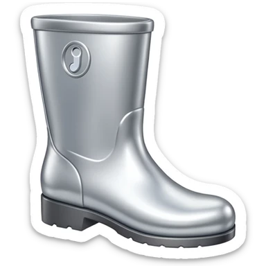 all silver toy boot sticker