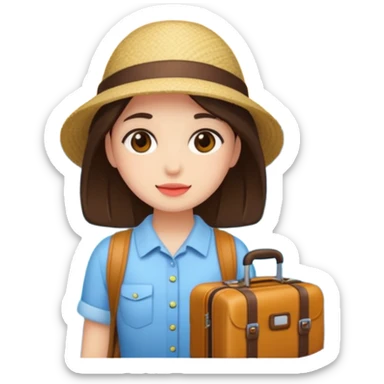 travel aesthetic girl sticker
