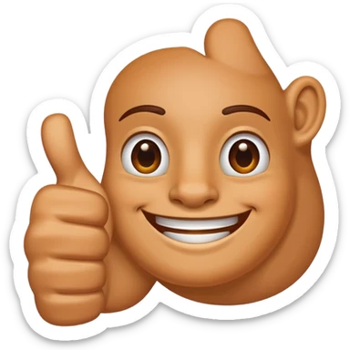 Hand with congratulations sticker