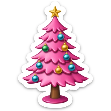 Christmas pink sticker