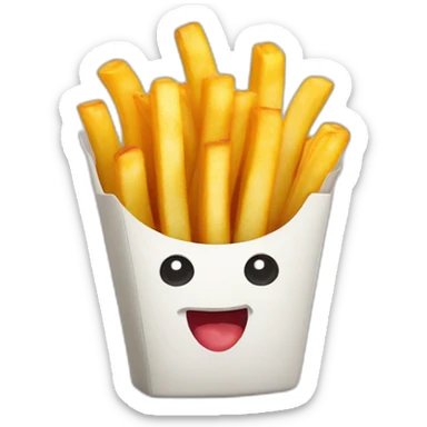 frenchy french fry character sticker
