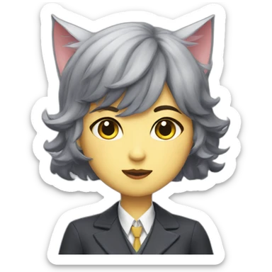 catgirl metalist detective sticker