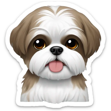 Shihtzu emoji styled animated  sticker
