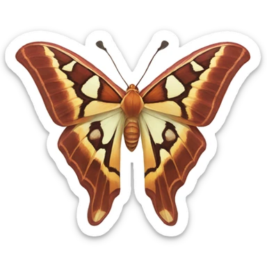 colored atlas moth sticker
