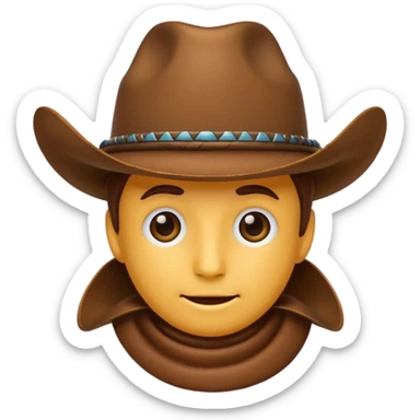 Cowboy hat  emoji style sticker