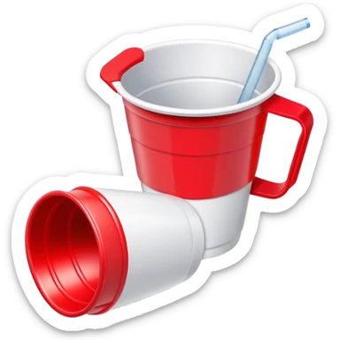 one red solo cup no straw sticker