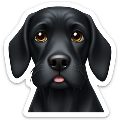 Zwergshnauzer black dog sticker