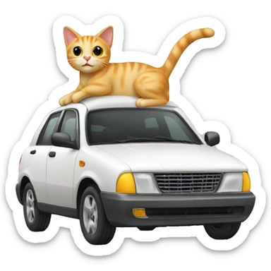 Cat car sticker