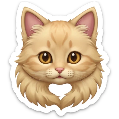 kitten with blonde hair and brown eyes sticker