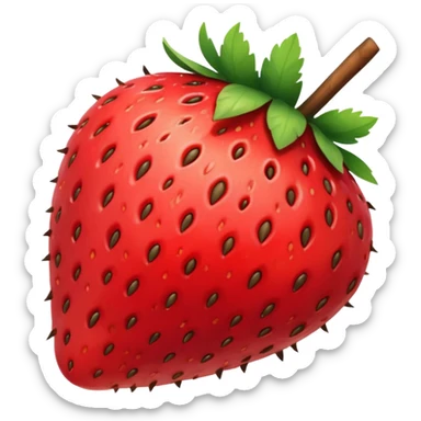 strawberry and coconut sticker