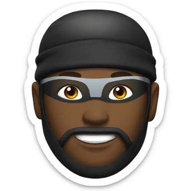 A black bandit water polo player sticker