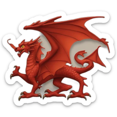 welsh dragon sticker