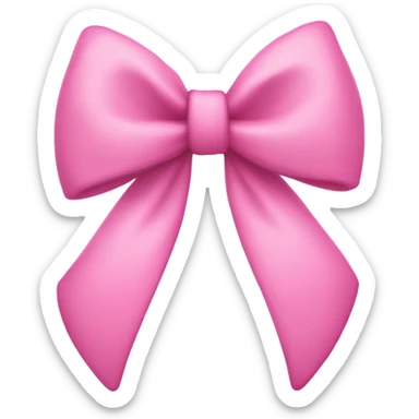 Coquette pink bow aesthetic sticker