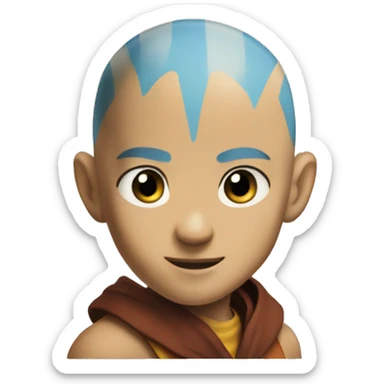aang y 2 dedos sticker