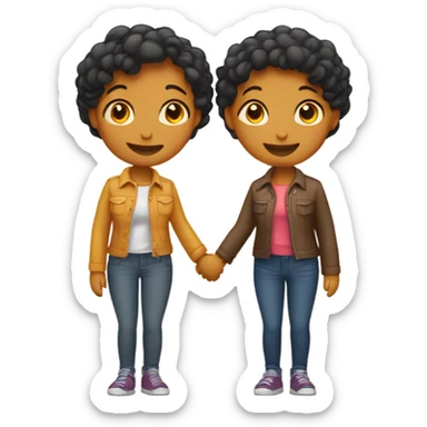 Lesbian couple sticker