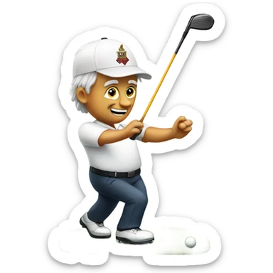 A norwegian freemason playing golf sticker