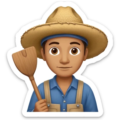 mayan farmer with spade sticker