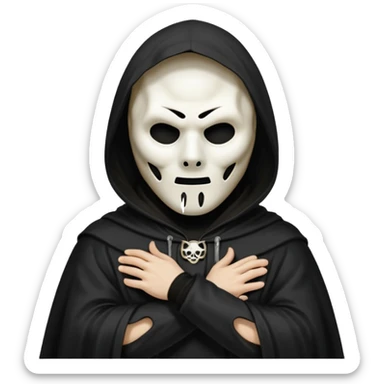 Ghostface from the movie  scream avec les bras croisés sticker