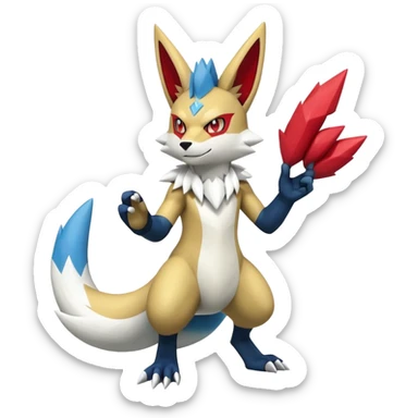 Shiny Zeraora-Lucario-Zangoose-Hybrid (Full body) sticker