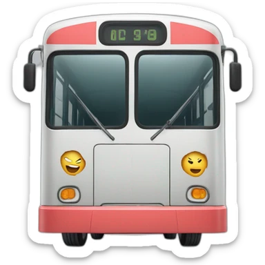 trolleybus sliced in two halfs sticker