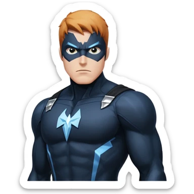 marvel character black bolt upper body sticker