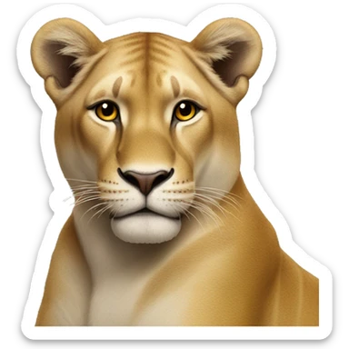 Leão fazendo entrega de central multimídia  sticker