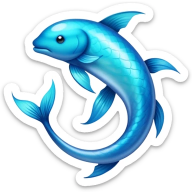 The zodiac written symbol for Pisces  sticker