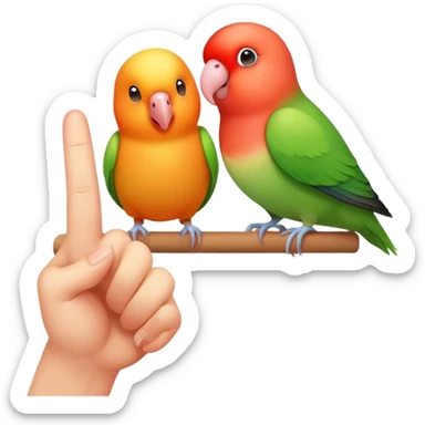 Lovebird sticking up middle finger sticker