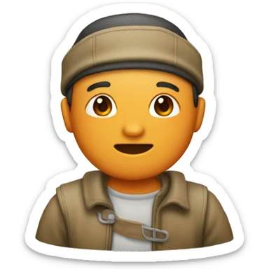 chincheta de mapa naranja sticker