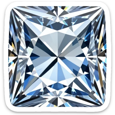 princess cut diamond sticker