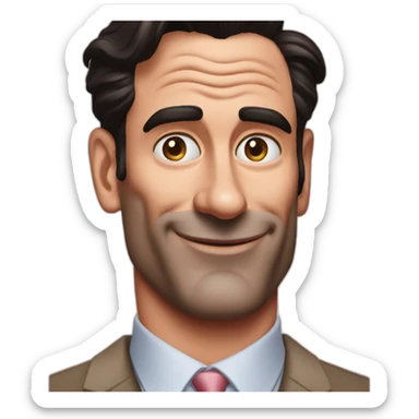Jon hamm eating ham sticker