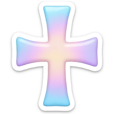 Pastel cross sticker