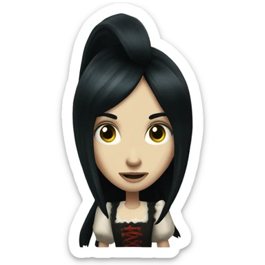 Alice madness returns long black hair sticker